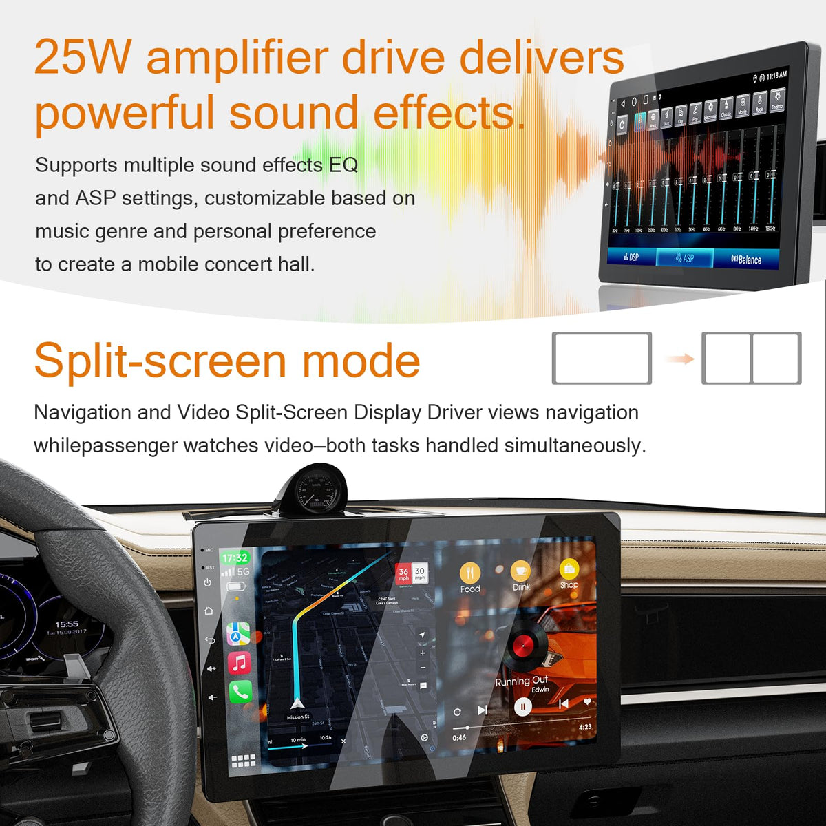 10.1 inch Single Din Car Screen