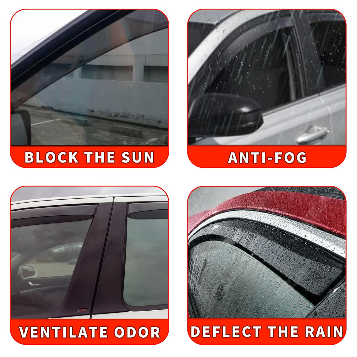 in Channel Rain Guards Fit for 2021 2022 2023 2024 2025 2026 Chevrolet