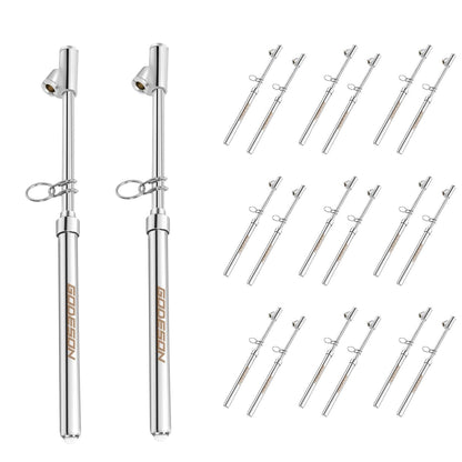 Dual Head Tire Pressure Gauge 10 (Silver / 20 pack)