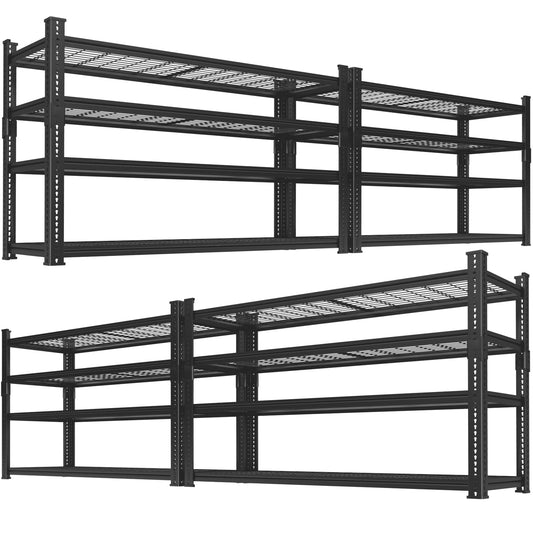 Storage Shelves Heavy Duty 4 PCS (4 Tier 48"W x 18"D x 60"H)