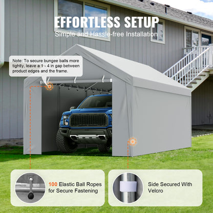 Carport Replacement Canopy 13x20 ft (Gray / 13x20ft)