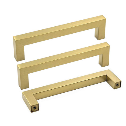 20 Pack 5 Inch Gold Cabinet Handles Brushed Brass Drawer Pulls (Gold / 5 Inch Hole Centers)