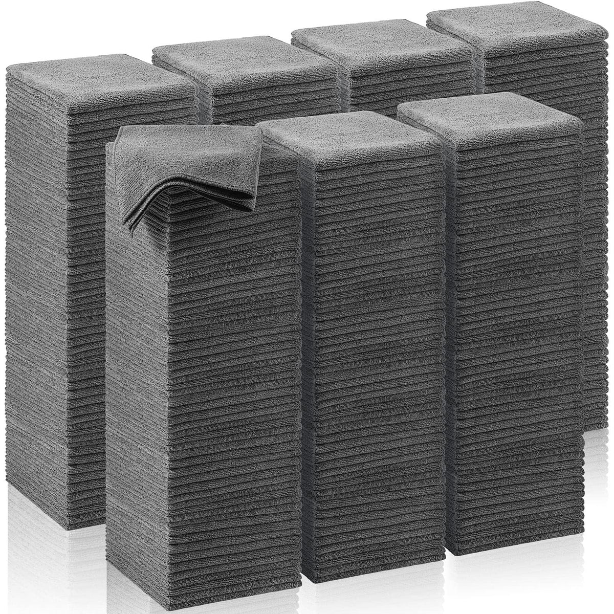 200 Pcs Microfiber Cleaning Cloth for Car (Gray)