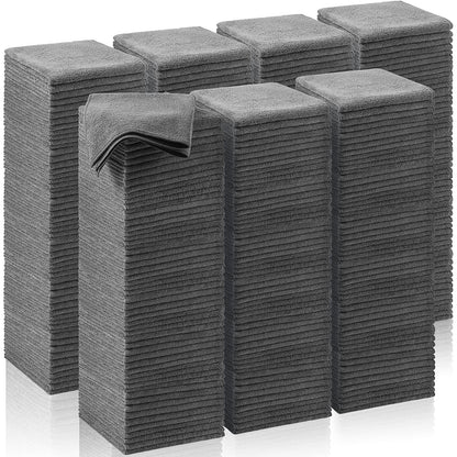 200 Pcs Microfiber Cleaning Cloth for Car (Gray)