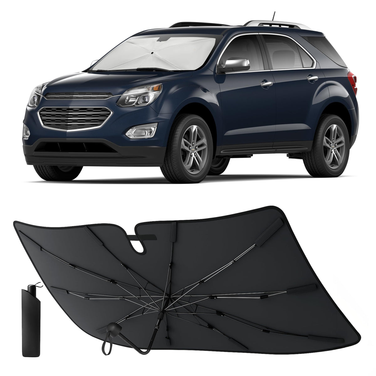 Umbrella Windshield Sun Shade Compatible for Chevrolet Equinox 2010 2017 (For Chevrolet Equinox 2010-2017)