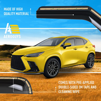 Extra Durable Window Deflectors in (For Lexus NX 22-27)