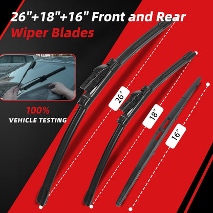 Windshield Wiper Blades for Subaru Outback 2020 (26"+18"+16" Outback)