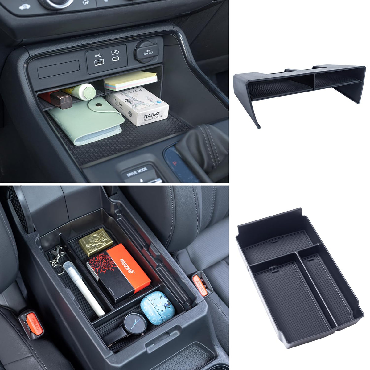 2PCS Center Console Organizer Set for 2023 (2023-2027 CRV (2pcs))