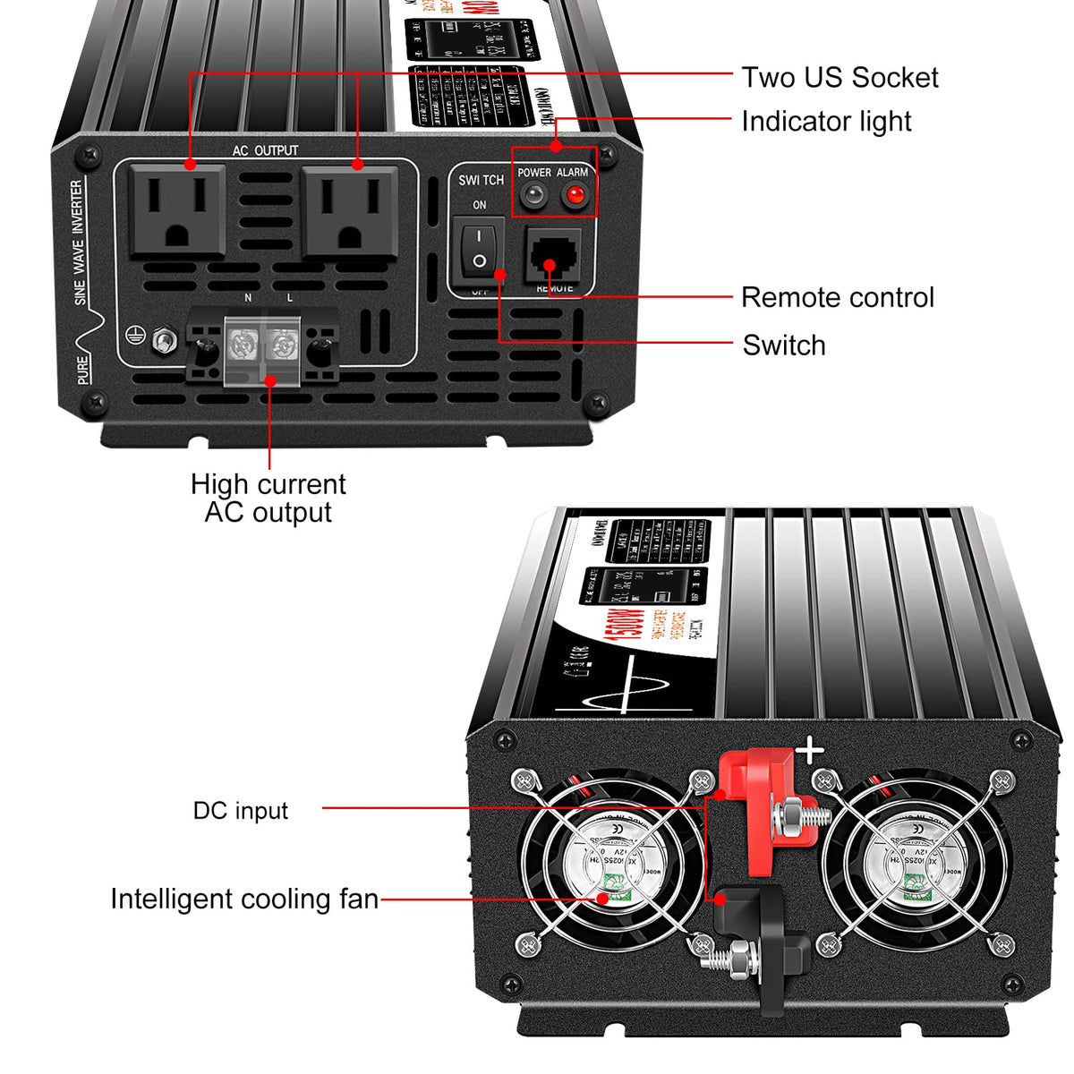 1500W Pure Sine Wave Inverter (24V 1500W)
