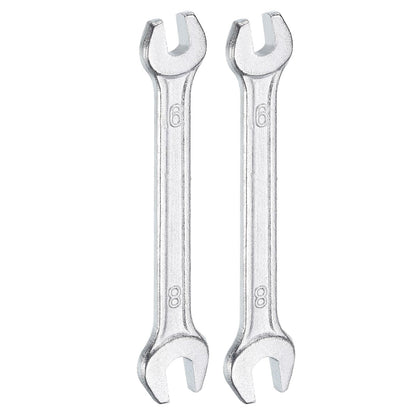 2pcs 6x8mm Double Open End Wrench 15° Offset Angle Wrenches (6mm x 8mm)