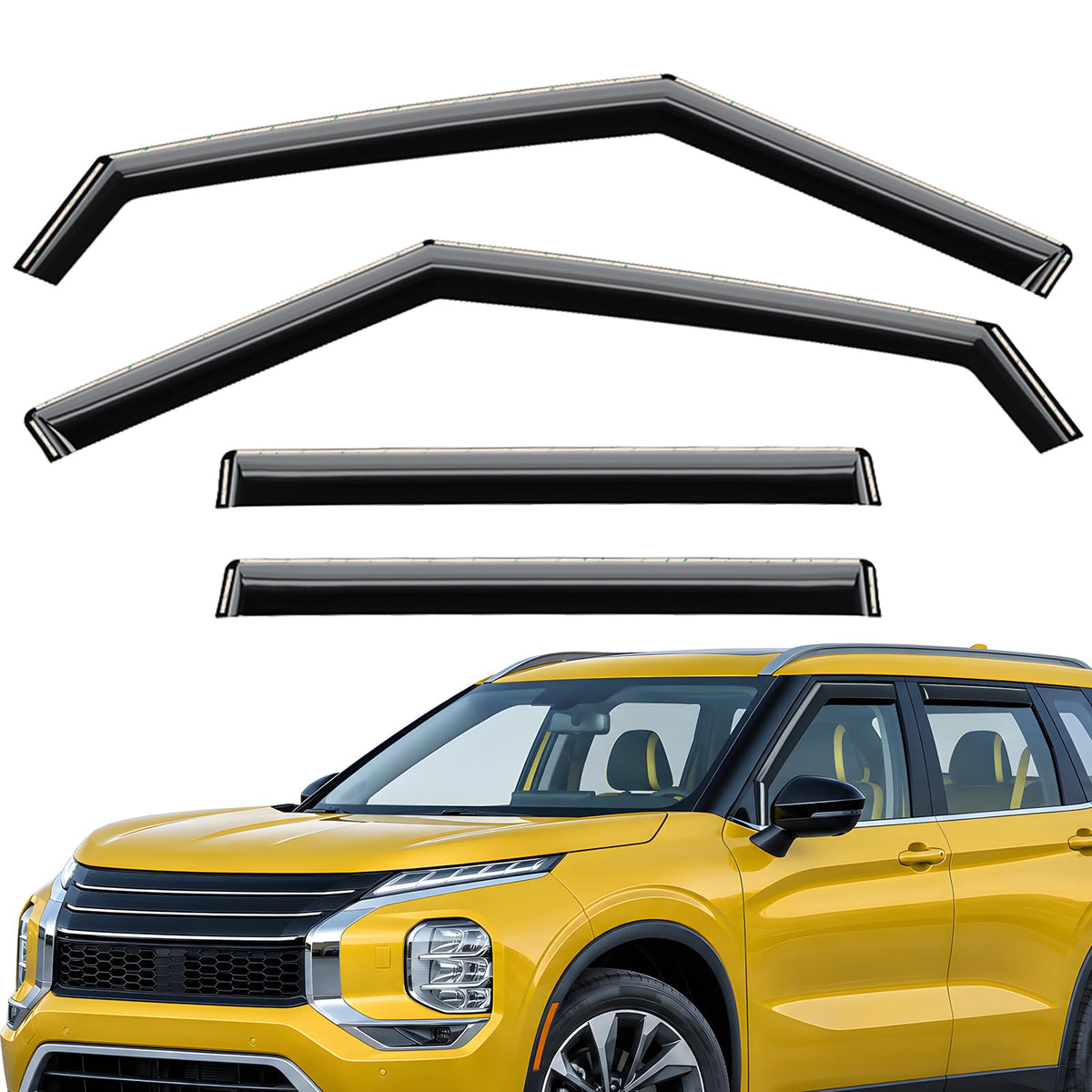 Extra Durable Window Deflectors in (For Mitsubishi Outlander 22-27)