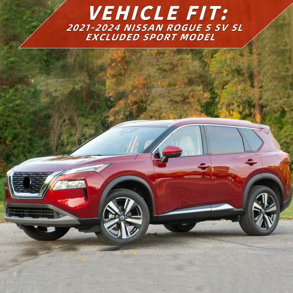 in Channel Rain Guards for 2021 2022 2023 2024 Nissan Rogue S