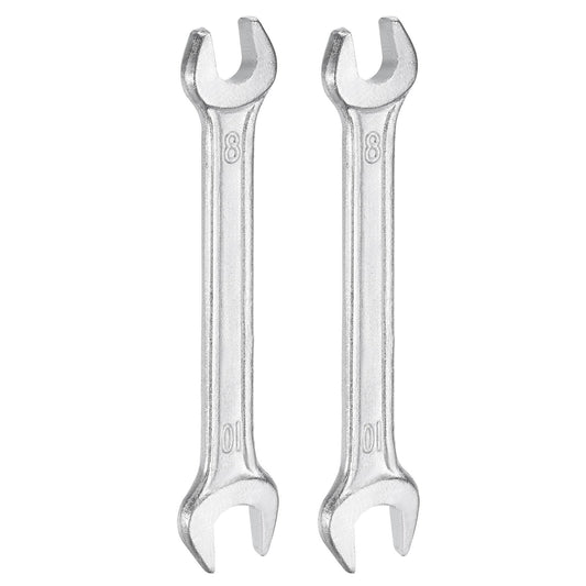 2pcs 8x10mm Double Open End Wrench 15° Offset Angle Wrenches (8mm x 10mm)