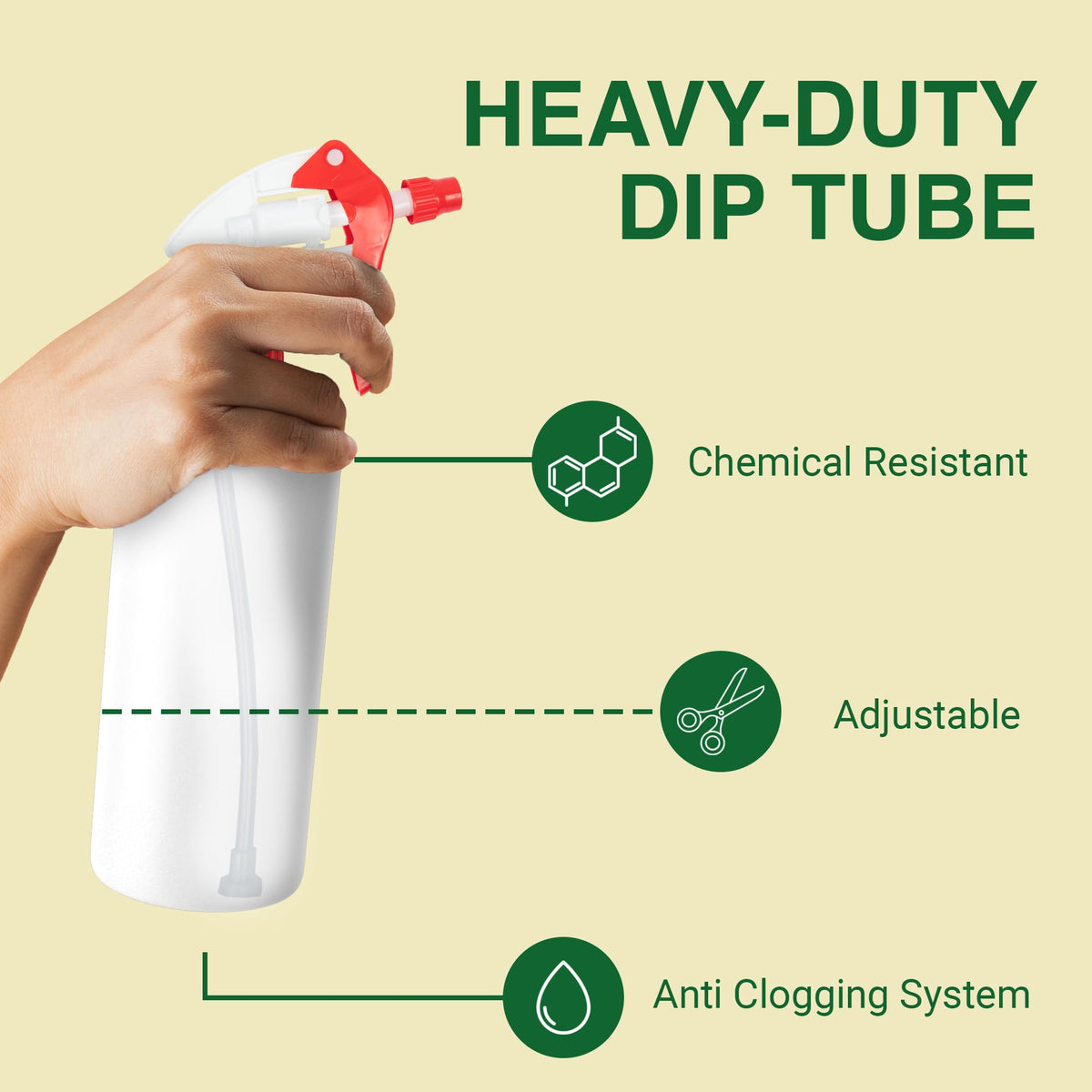 Spray Bottle Nozzle Replacement Tops (32 Ounces (Pack of 6) / Red)