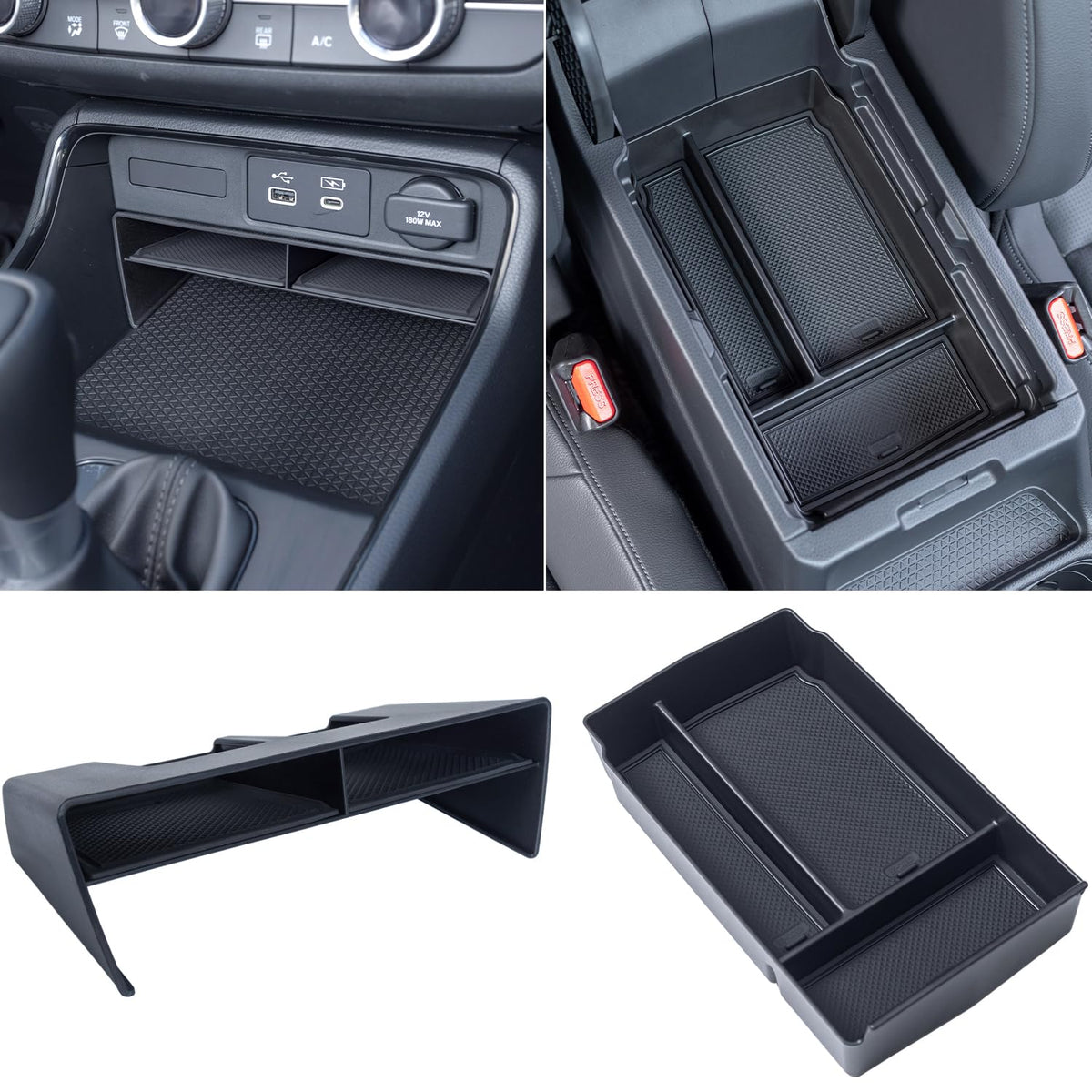 2PCS Center Console Organizer Set for 2023 (2023-2027 CRV (2pcs))