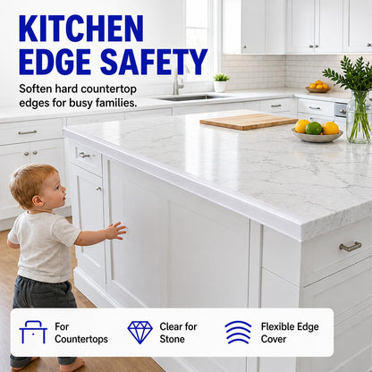 Clear Edge Protector for Baby Proofing (9.84ft(3m) / 2 Roll,1.18 x 9.84FT)