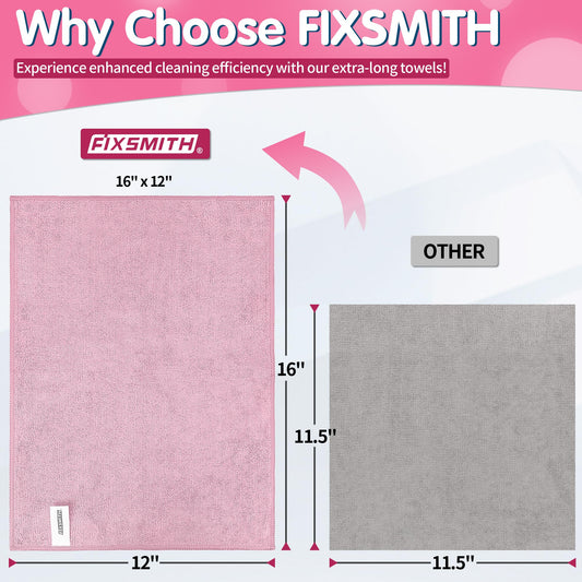 Pink Microfiber Cleaning Cloth (Pink / 8pk)