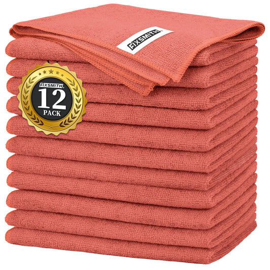Red Microfiber Cleaning Cloth (Red / 12pk)