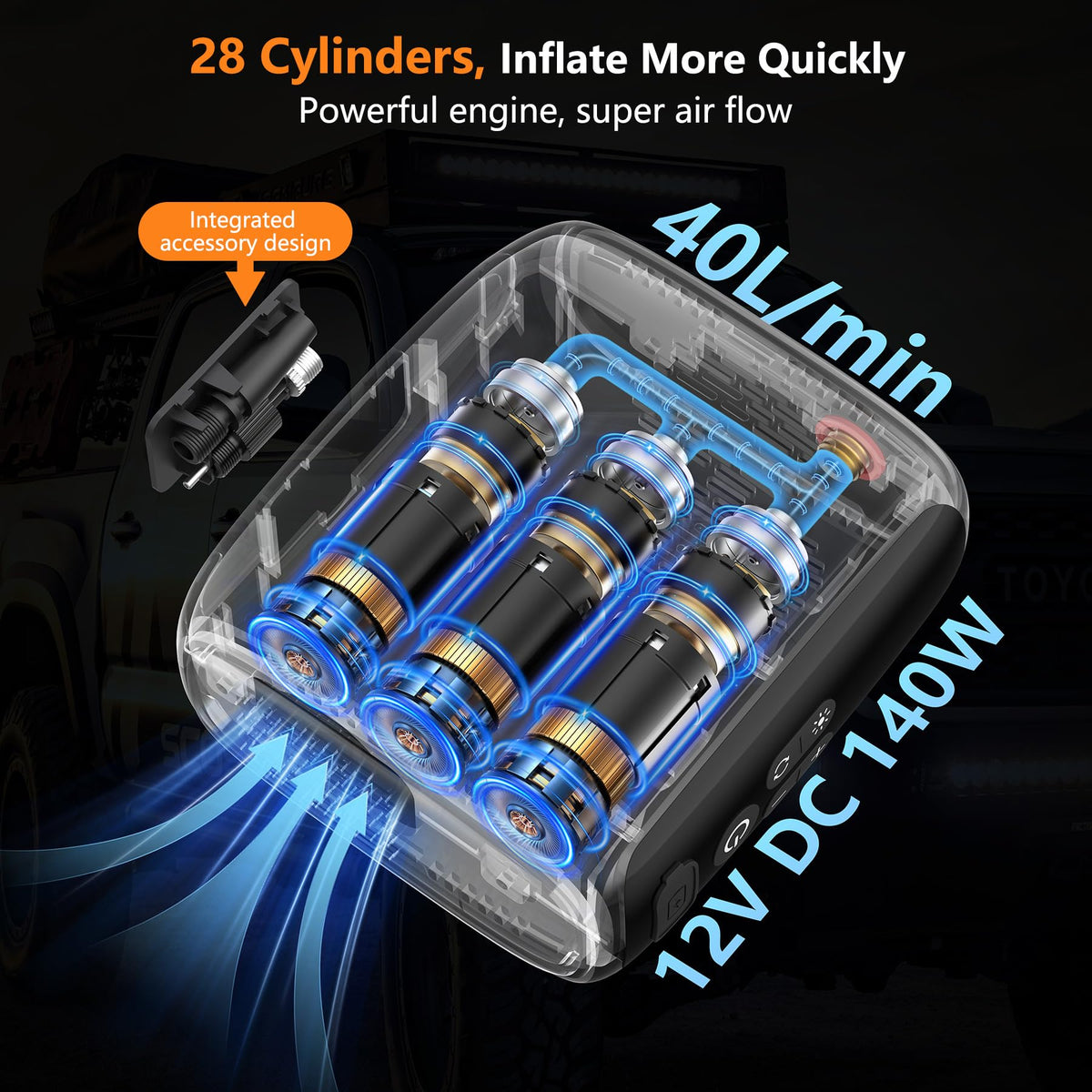 Tire Inflator Portable Air Compressor