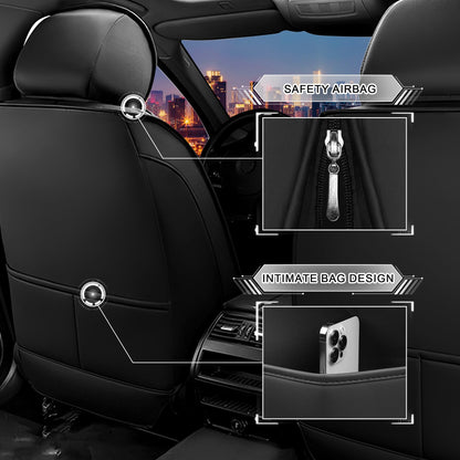 Car Seat Covers for Chrysler Pacifica 2004 (Black White / Full Set with Pillow)