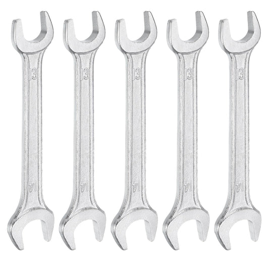 5pcs 13x14mm Double Open End Wrench 15° Offset Angle Wrenches (13mm x 14mm)