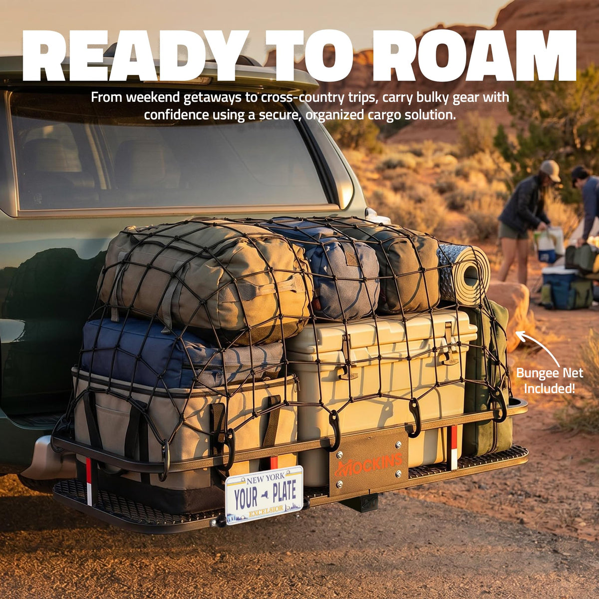 6" Raised Heavy Duty Luggage Rack for SUV Car Truck with 500 Lb Cap (Large: 60" L X 20" W)