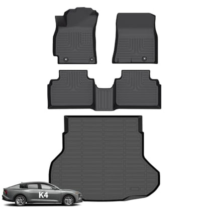 Floor Mats & Cargo Liner for 2025 2026 2027 Kia K4 (BLACK)