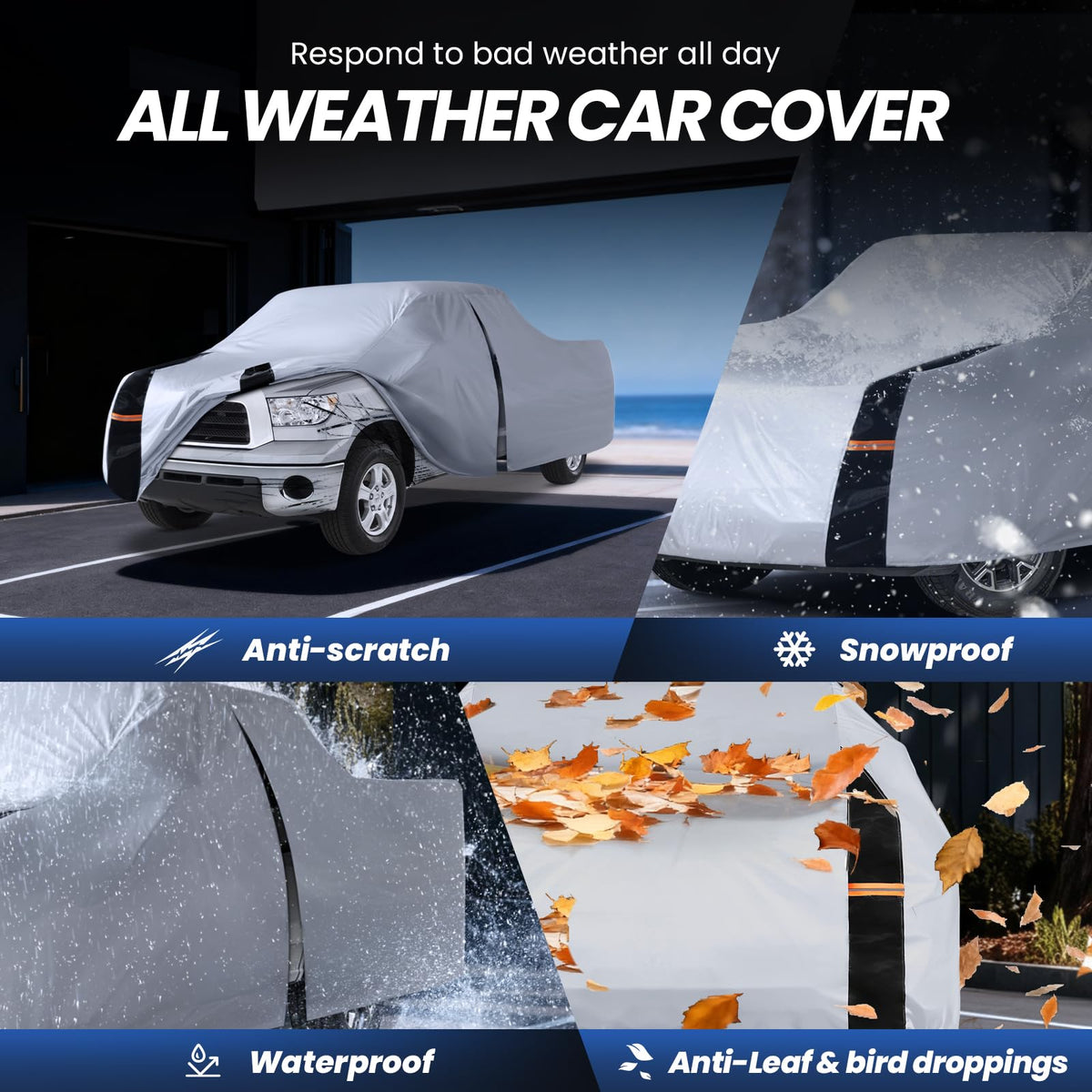 Multi Layer Toyota Tundra Truck Cover (White Truck Cover / W.Fit Toyota Tundra Regular Cab LB)