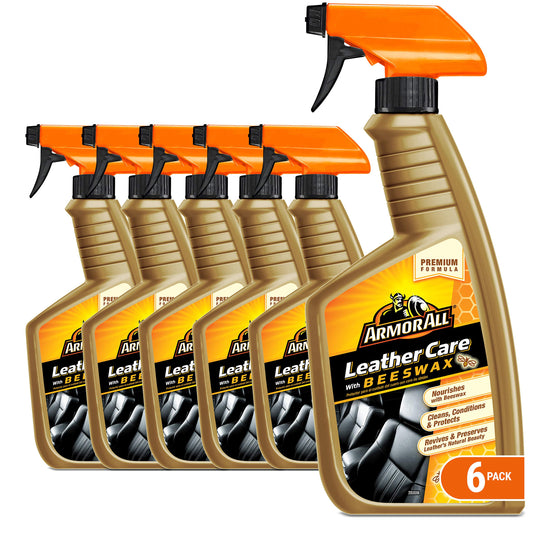 Car Leather Cleaner Spray with Beeswax (16 Fl Oz (Pack of 6) / Leather with Beeswax)