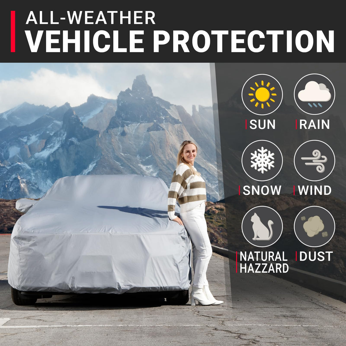 Car Cover All Weather for 1988 (70. Oldsmobile Cutlass Supreme 1988-1997 / Sky Gray)