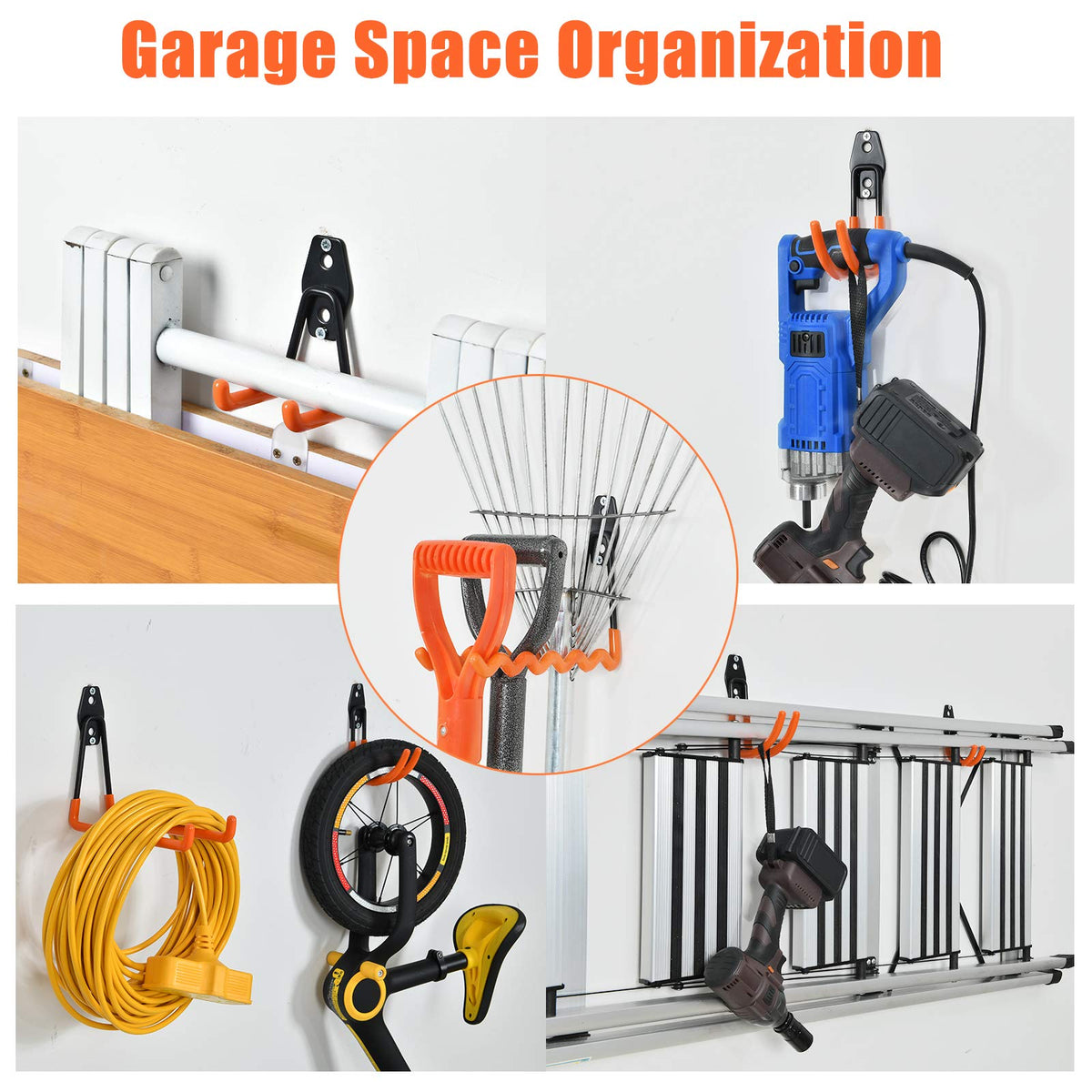 24PCS Garage Hooks (Orange)