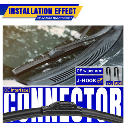 3 Wipers Fits Nissan Kicks 2018 (26"/16"/12")