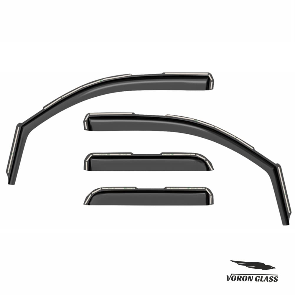 in Channel Extra Durable Rain Guards for Trucks GMC Sierra 2014 (BLACK)