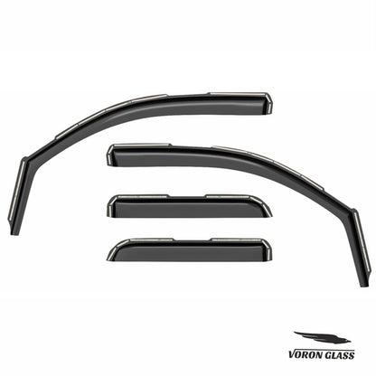 in Channel Extra Durable Rain Guards for Trucks GMC Sierra 2014 (BLACK)