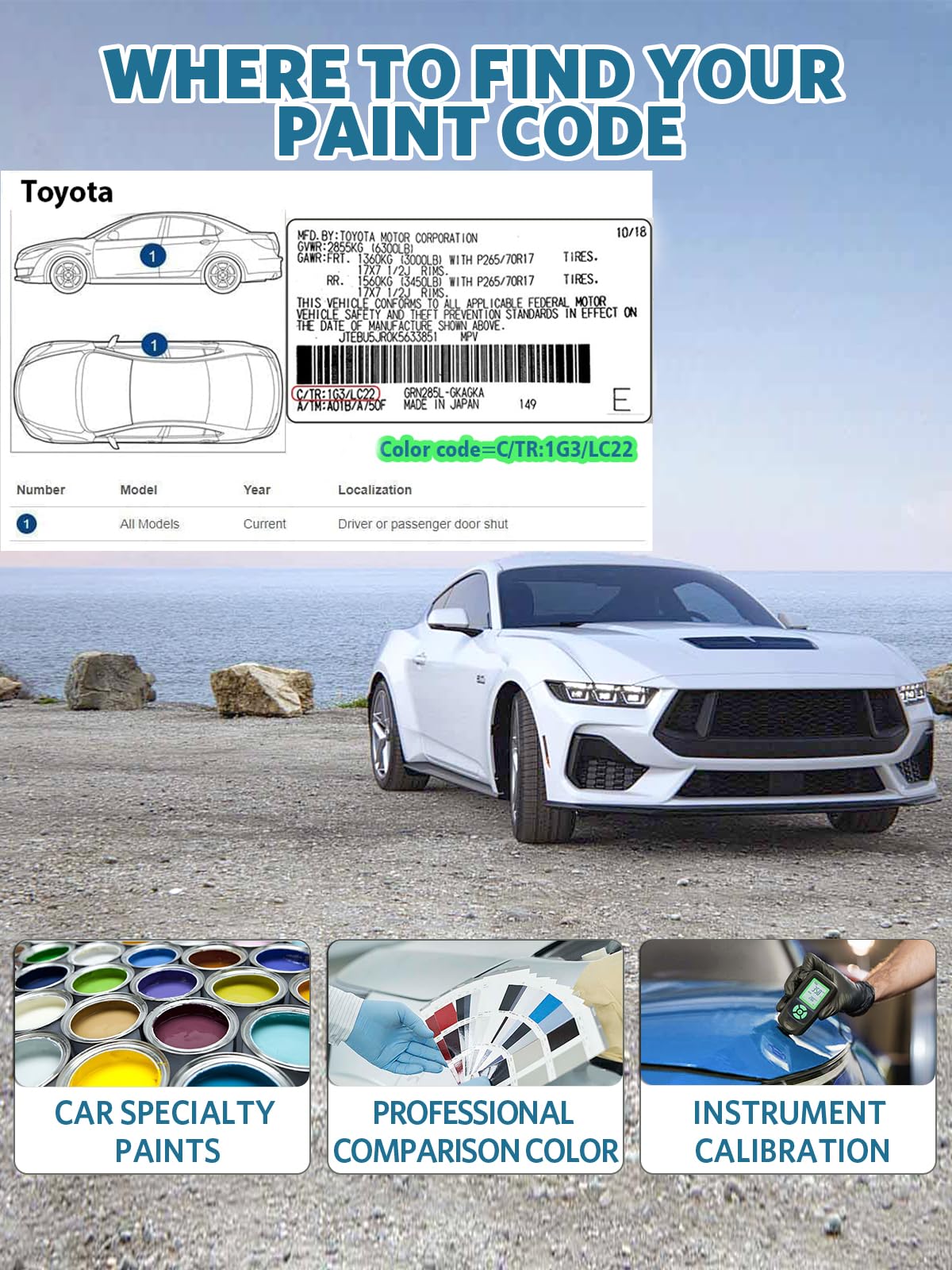 1H5 Cement Car Touch Up Paint for Toyota