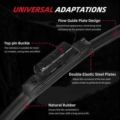 Windshield Wiper Blades for Volvo XC90 XC40 V90 2016 (24"+20"+14")