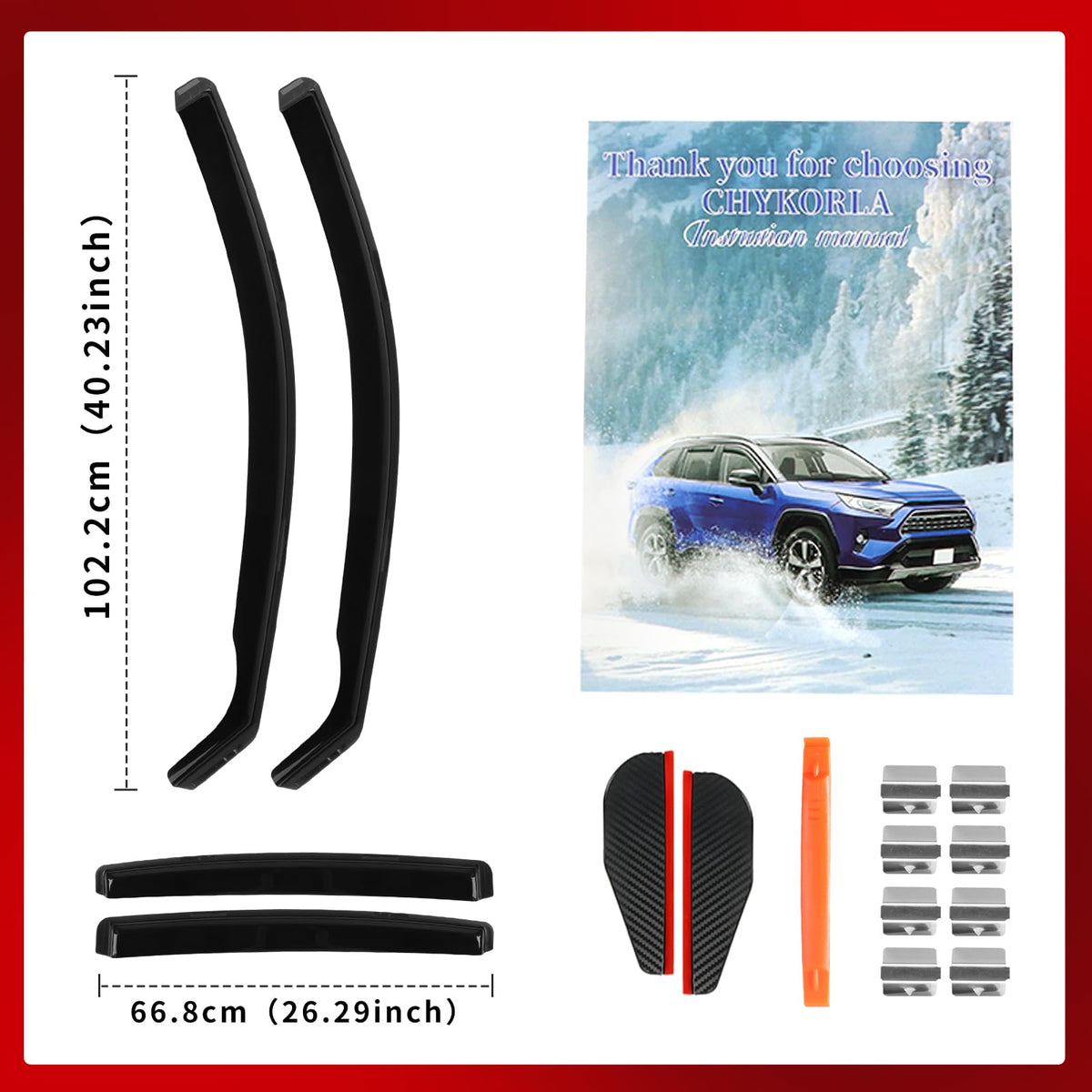 4PCS in Channel Window Rain Guards Fit for Nissan Altima 2019