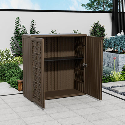 Storage Box Outdoor Caninet (Brown-60Gal)