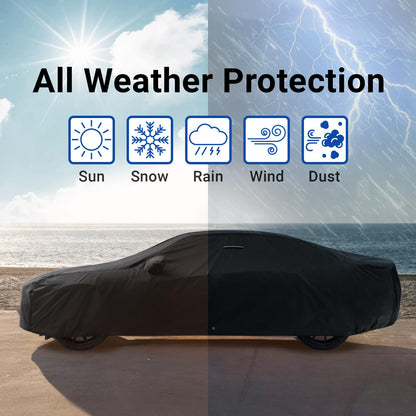 Car Cover Waterproof All Weather for 2000 (29. LeSabre 2000-2005 / Black / Gray (Stripe))