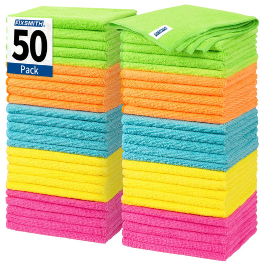 Microfiber Cleaning Cloth (5 Colors Assorted / 50pk)