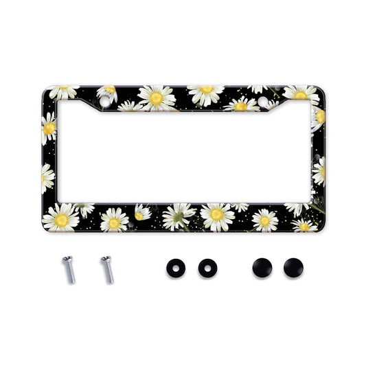 Daisy Flowers Car License Plate Frame