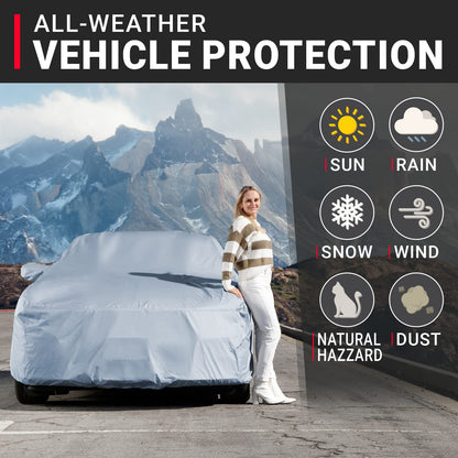 Car Cover Waterproof All Weather for 1990 (60. Lumina Sedan 1990-2001 / Sky Gray)