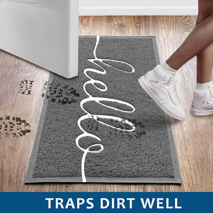 Funny Hello Mats Outdoor (Grey Hello / 2'8" x 1'8")