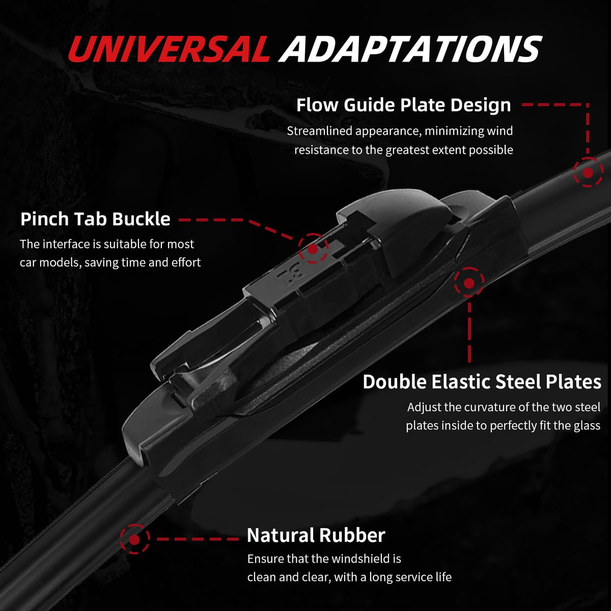 Windshield Wiper Blades for Ford Focus 2012 (28"+28"+12")