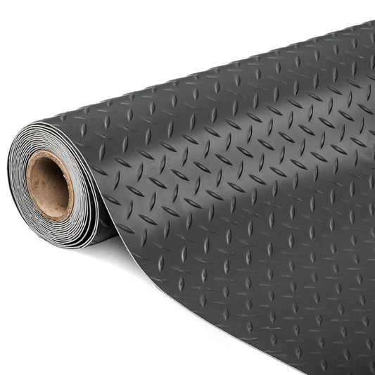 7.5 x 17 FT Garage Floor Mat (7.5'x17' / Black)