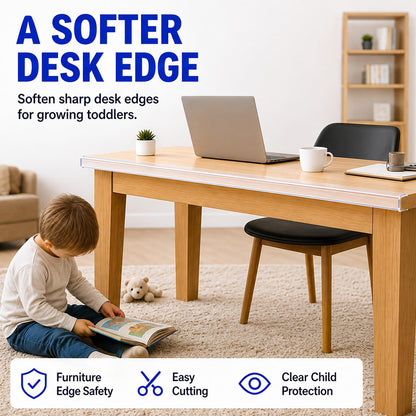 Clear Edge Protector for Baby Proofing (9.84ft(3m) / 2 Roll,1.18 x 9.84FT)