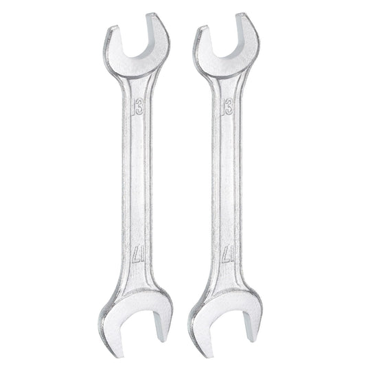 2pcs 13x17mm Double Open End Wrench 15° Offset Angle Wrenches (13mm x 17mm)