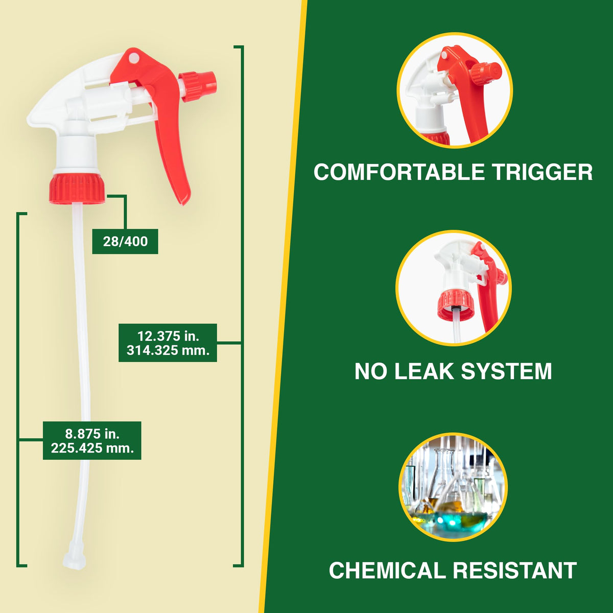 Spray Bottle Nozzle Replacement Tops (32 Ounces (Pack of 6) / Red)