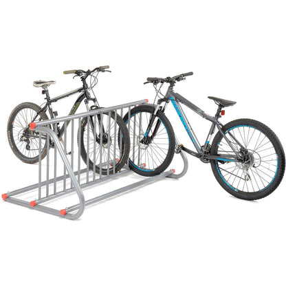 59-3/4"L Grid Bike Rack, Double Sided, Powder Coated Steel, 10-Bike Capacity, Gray, Commercial Bike Rack for Stores, Parks and Schools