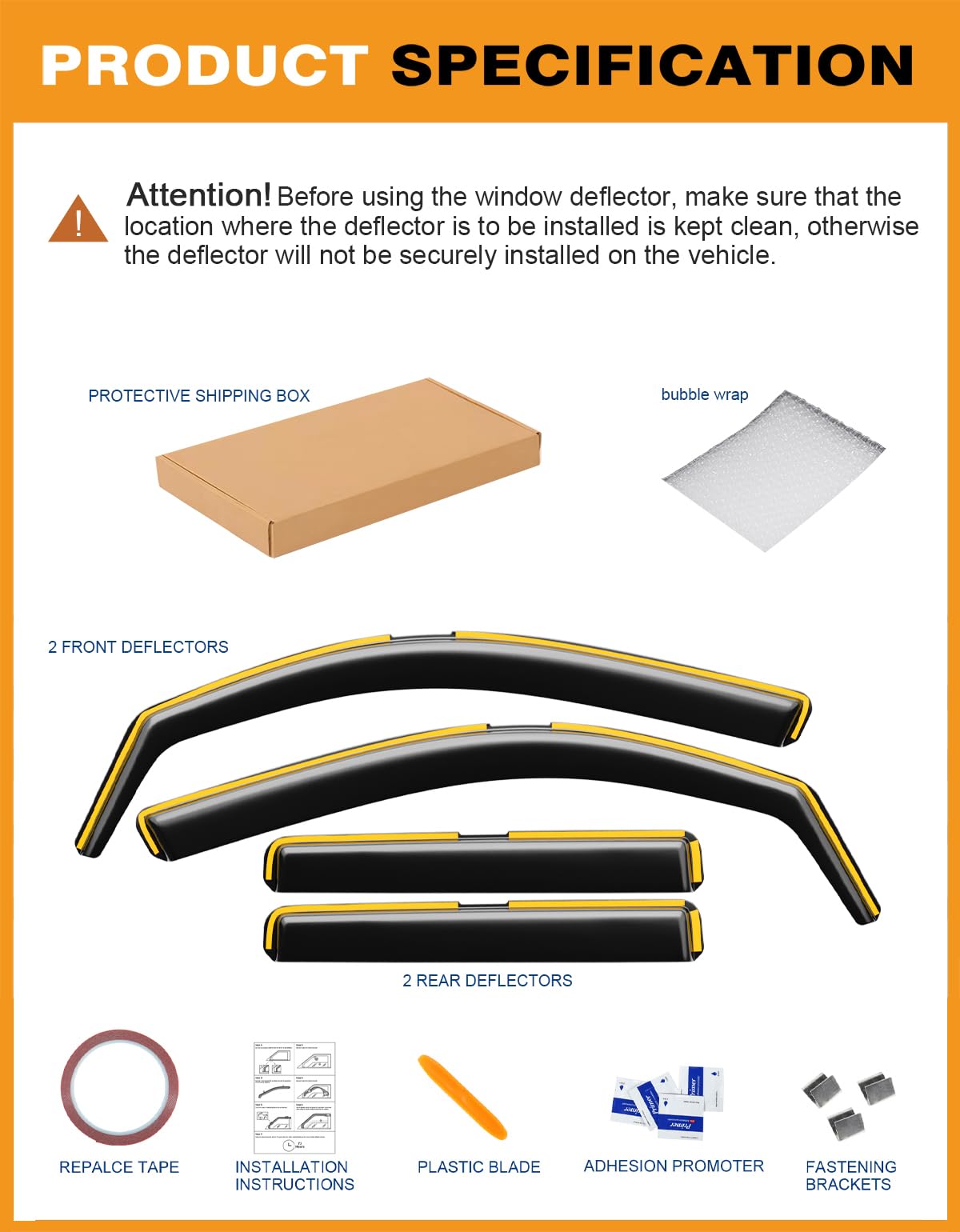 in Channel Window visors Rain Guards for Toyota Tacoma 2024 (Fit for 2024-2026 Toyota Tacoma Double Cab)